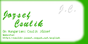 jozsef csulik business card